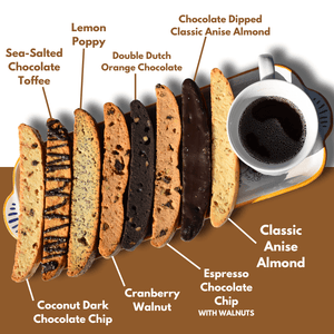 Assorted Biscotti Tray With Flavor Indicators