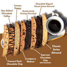 Load image into Gallery viewer, Subscription Assorted Biscotti Tray With Flavor Indicators