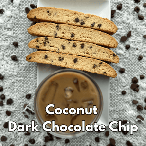 Coconut Dark Chocolate Chip Biscotti